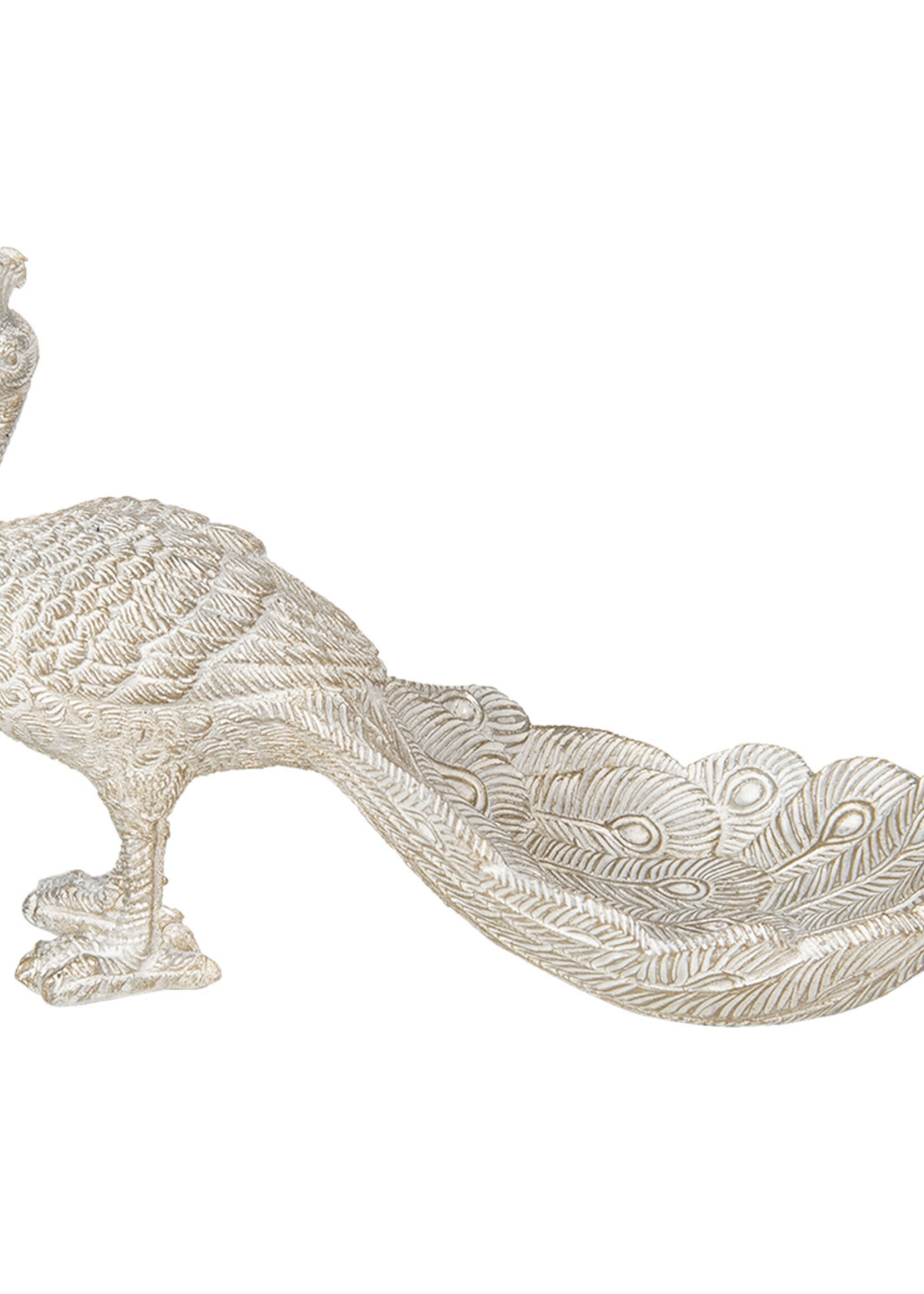 Clayre & Eef Decoratie pauw 22*11*14 cm 6PR2830