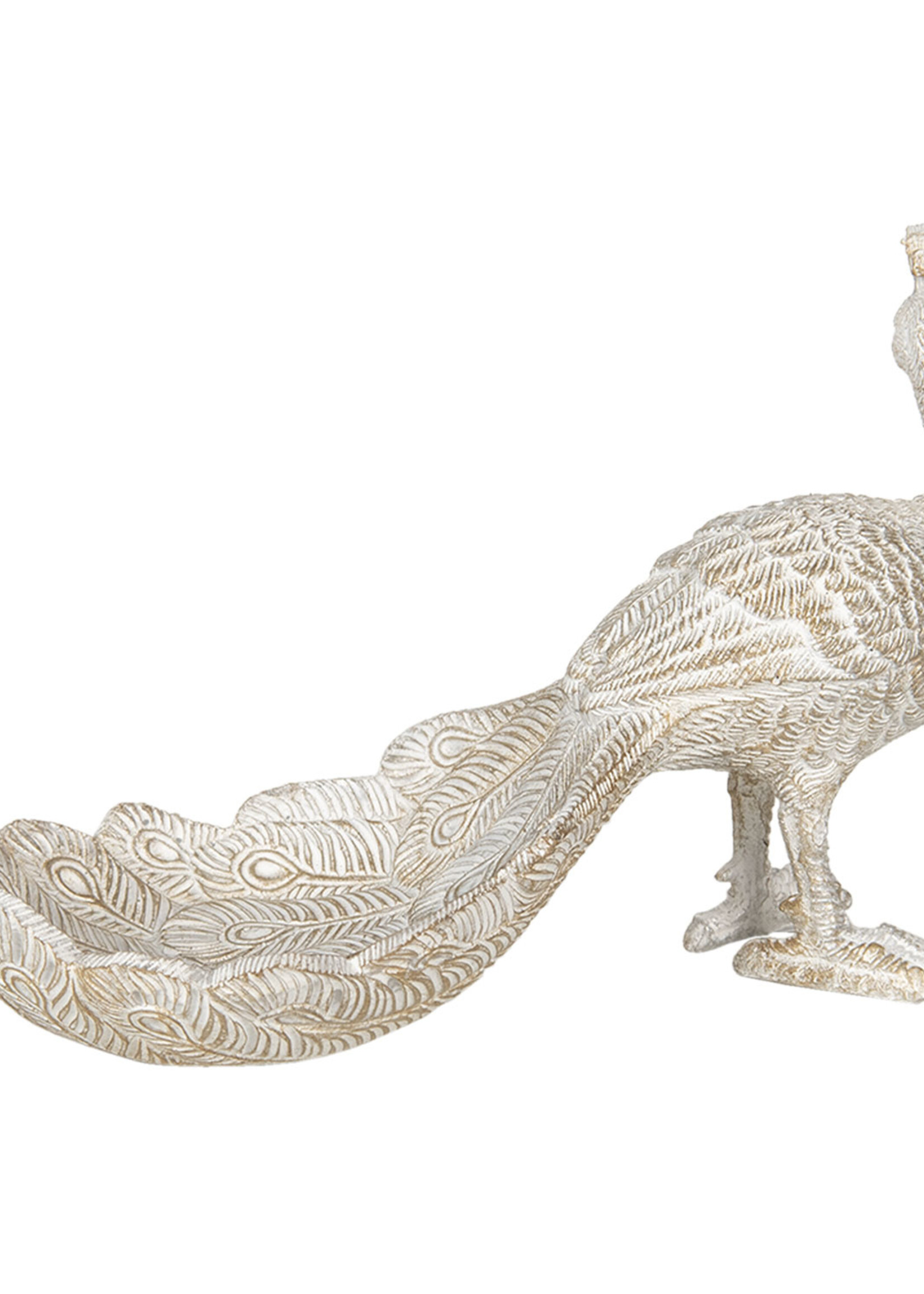 Clayre & Eef Decoratie pauw 22*11*14 cm 6PR2830