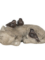 Clayre & Eef Decoratie kat met vogels 31*21*12 cm 6PR2872