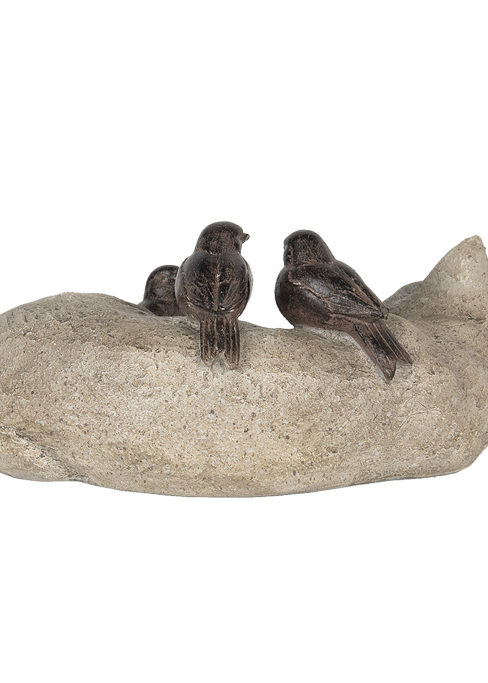 Clayre & Eef Decoratie kat met vogels 31*21*12 cm 6PR2872