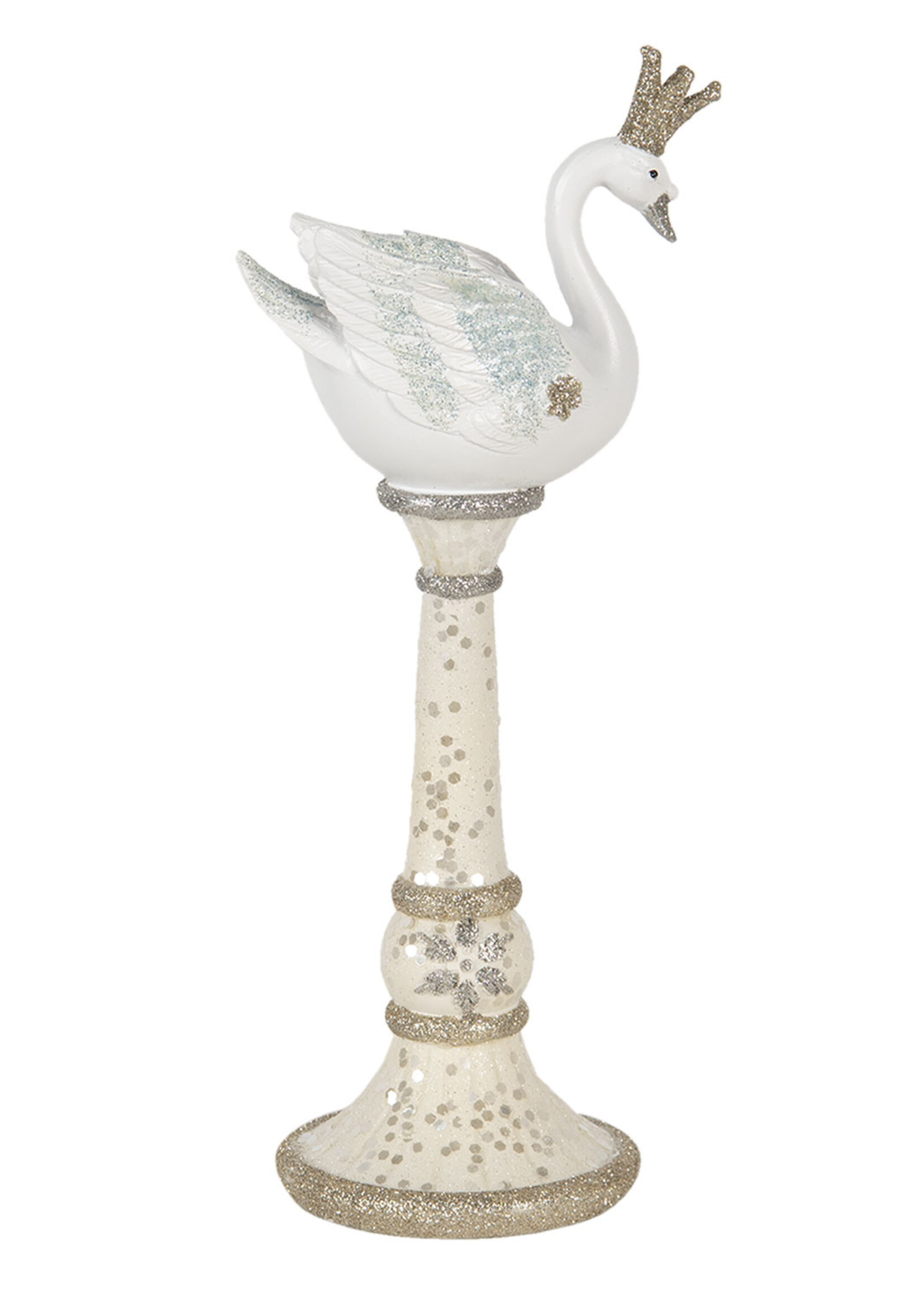 Clayre & Eef Kandelaar zwaan 12*9*29 cm 6PR2874