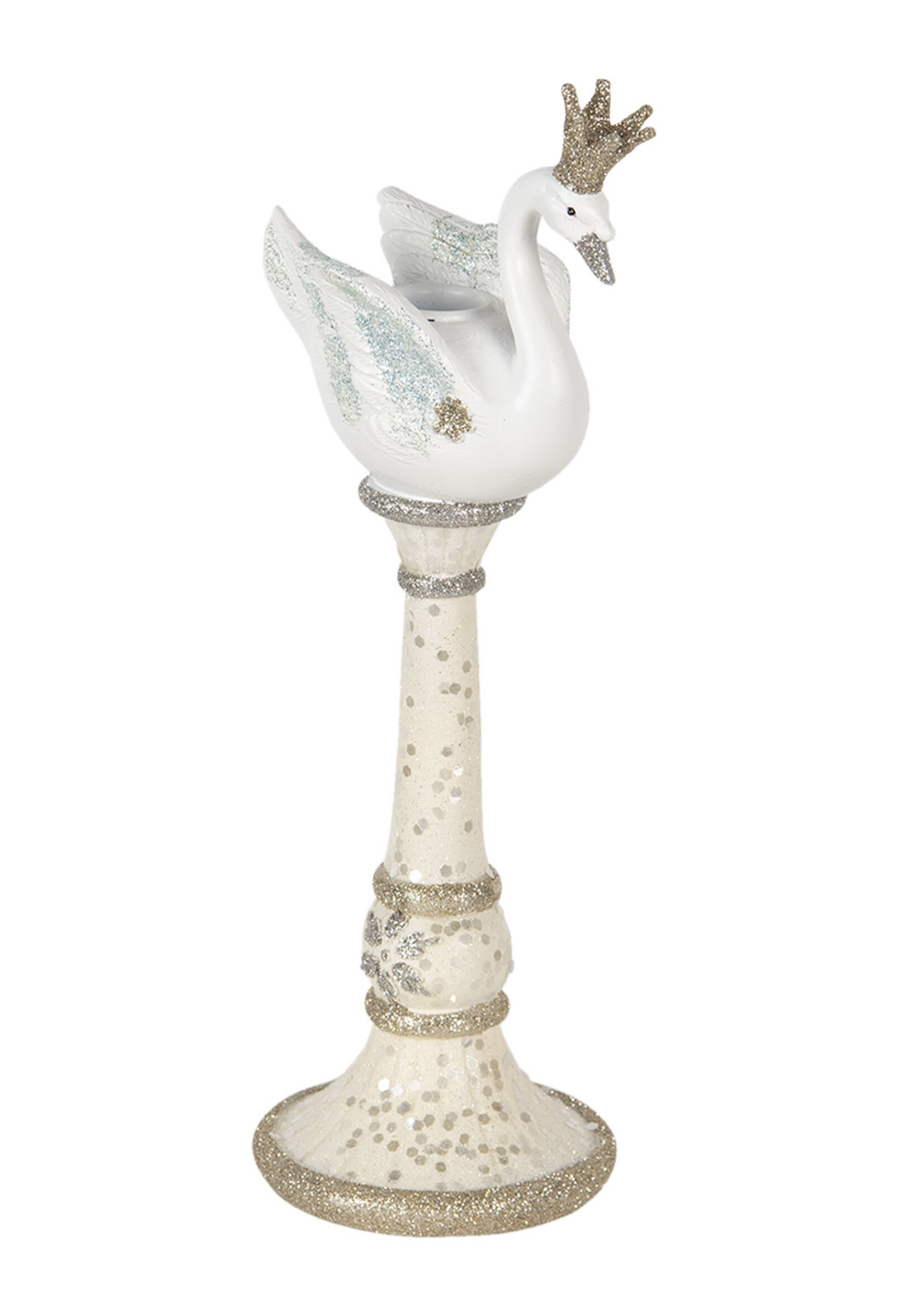 Clayre & Eef Bougeoir cygne 12*9*29 cm 6PR2874