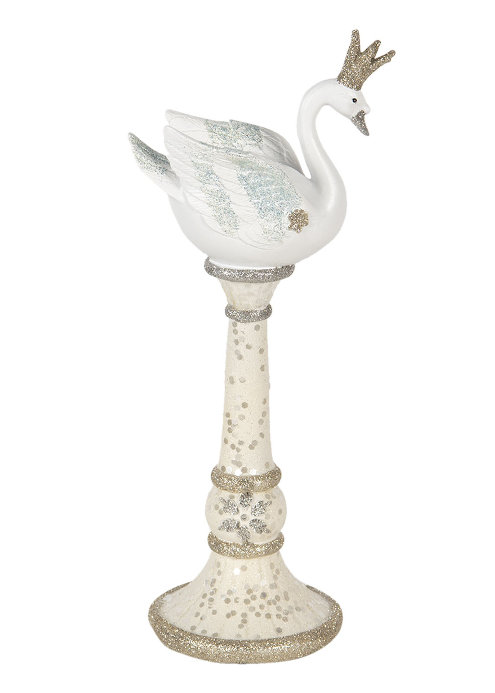 Clayre & Eef Bougeoir cygne 12*9*29 cm 6PR2874