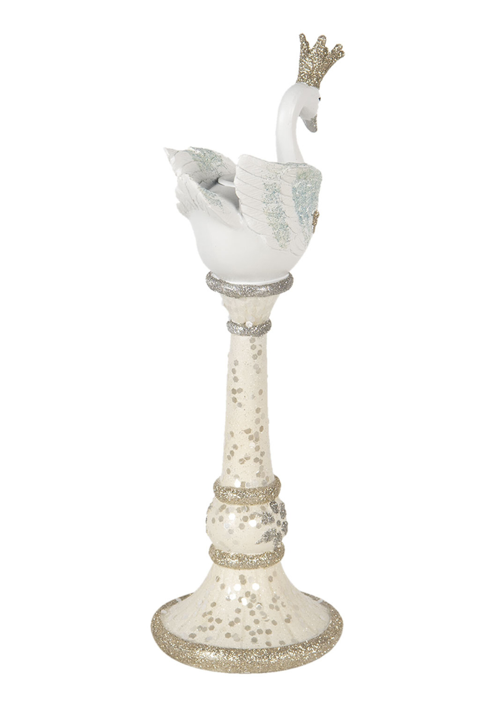 Clayre & Eef Bougeoir cygne 12*9*29 cm 6PR2874