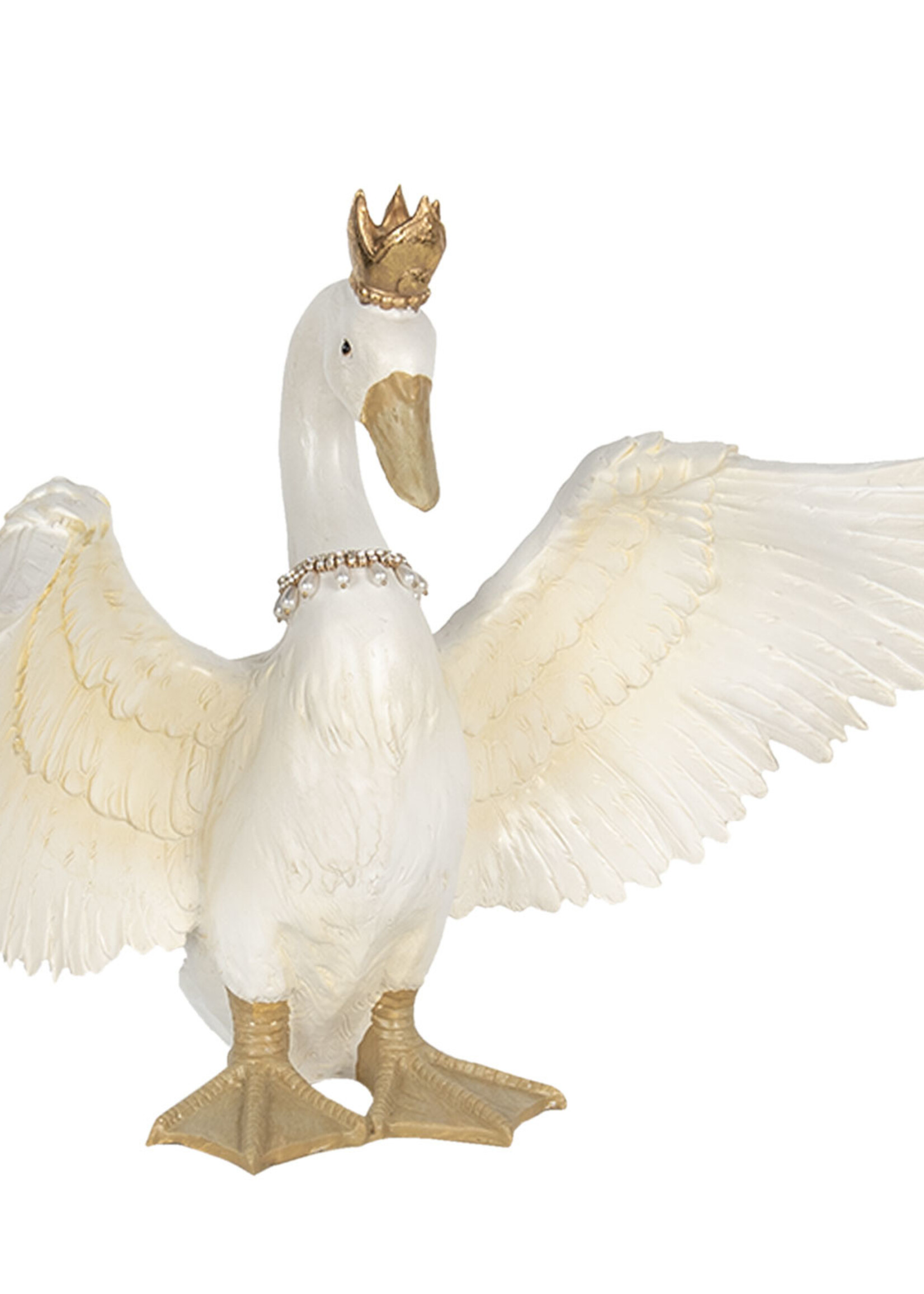 Clayre & Eef Decoratie zwaan 41*27*32 cm 6PR2886