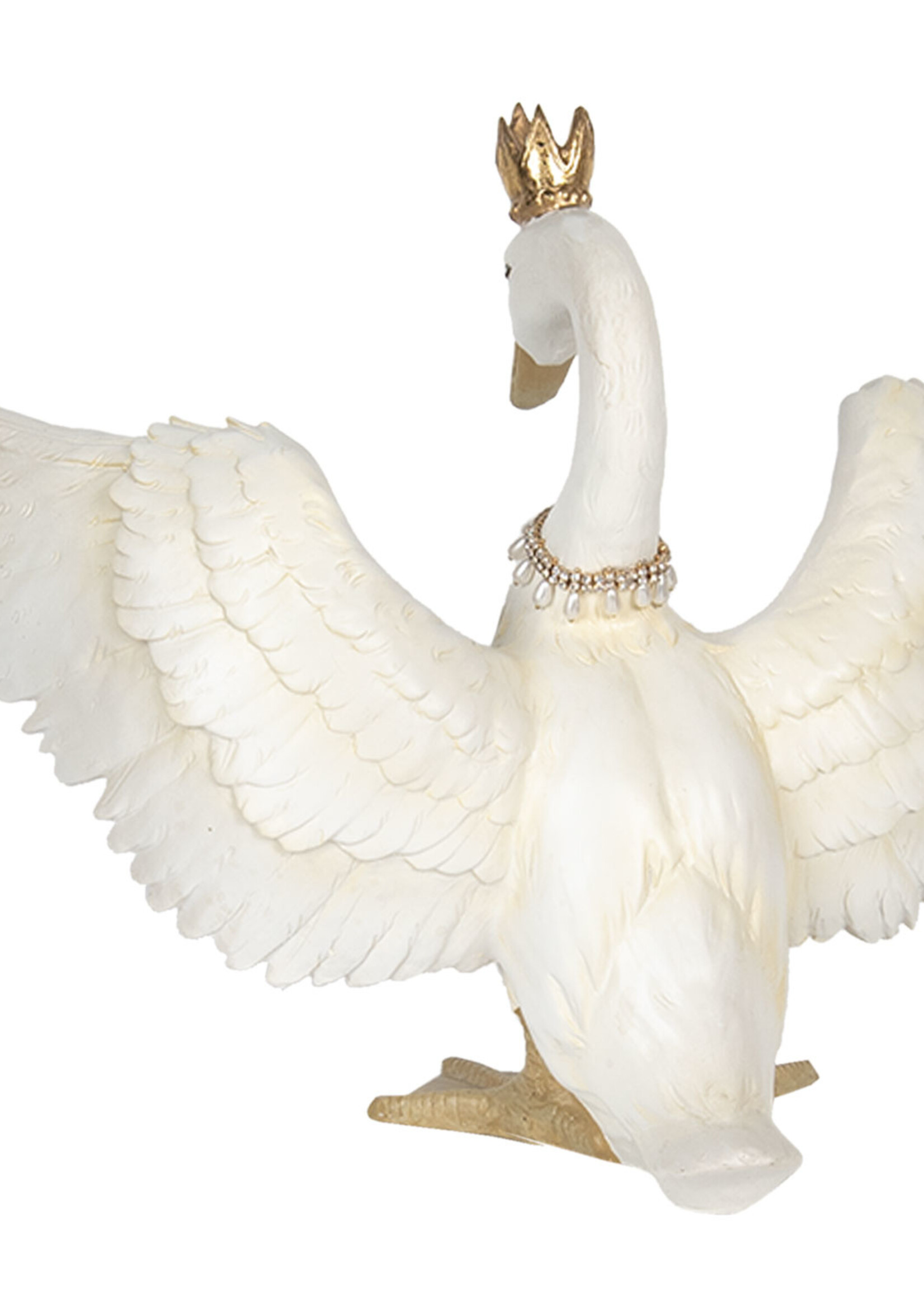 Clayre & Eef Decoratie zwaan 41*27*32 cm 6PR2886