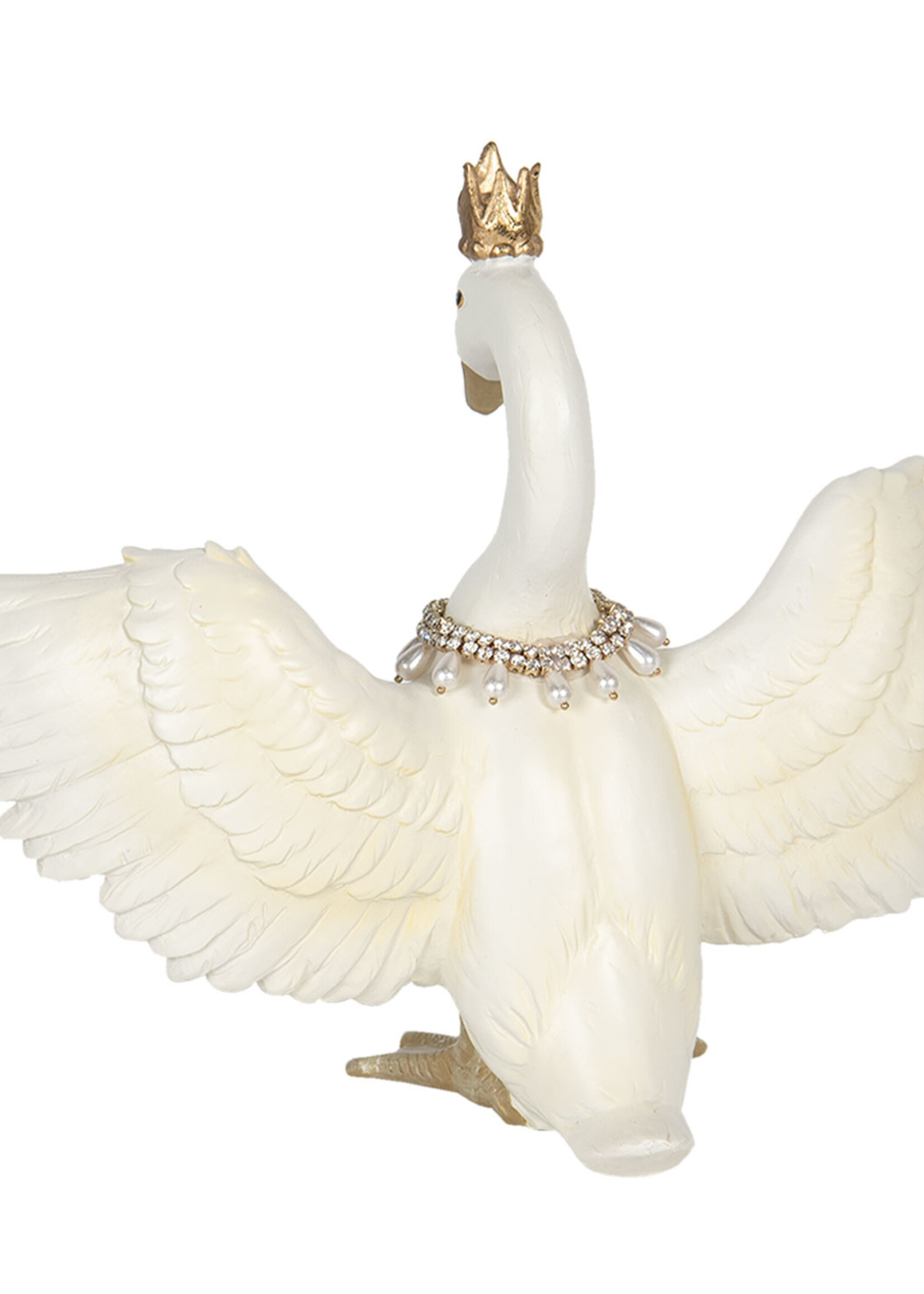 Clayre & Eef Décoration cygne 28*12*21 cm 6PR2887