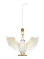 Clayre & Eef Decoratie hanger zwaan 15*10*12 cm 6PR2909