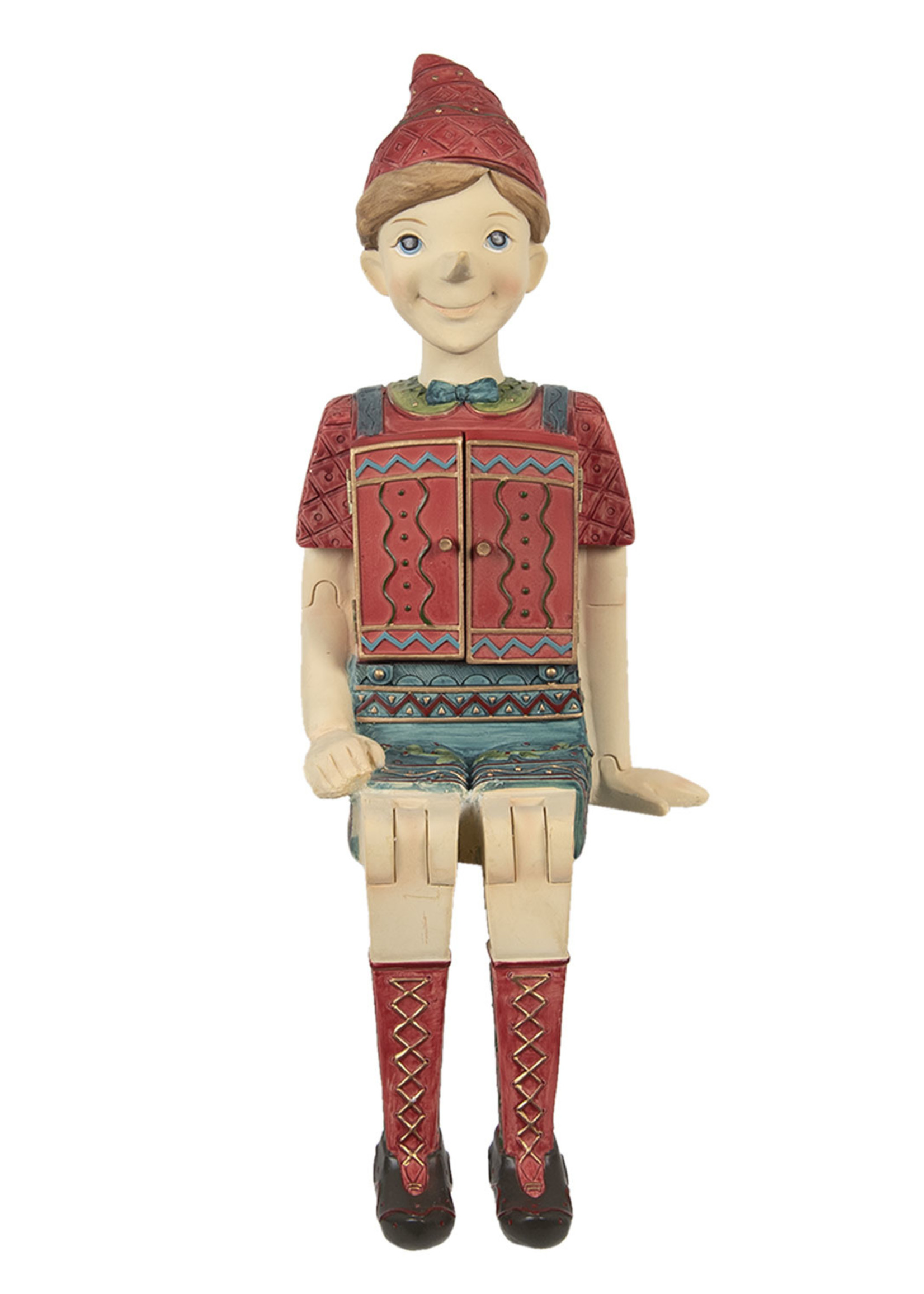 Clayre & Eef Pinokkio zittend 19*18*46 cm 6PR2915