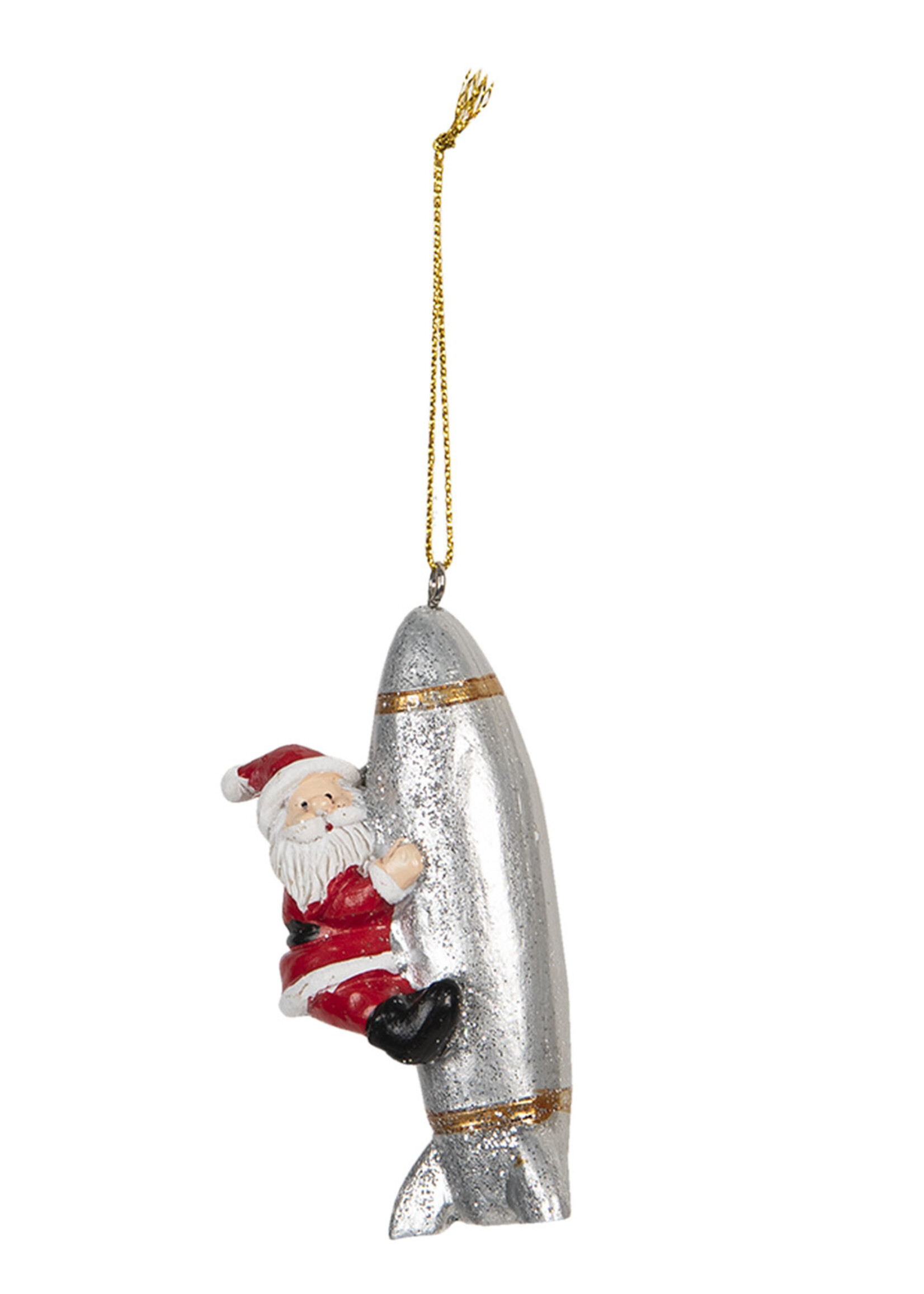 Clayre & Eef Hanger kerstman 8*3*5 cm 6PR2949