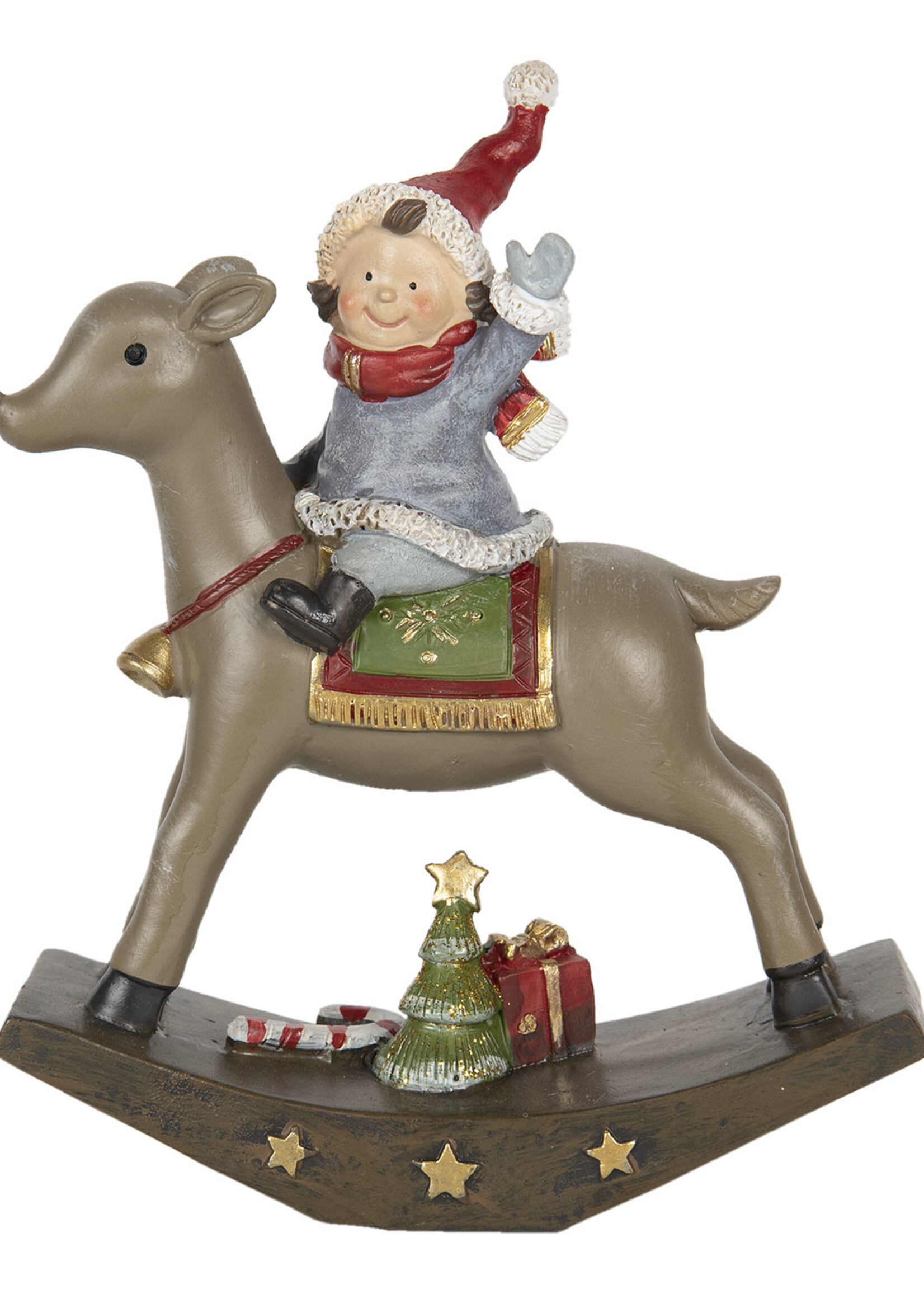 Clayre & Eef Décoration enfant sur cerf 16*5*19 cm 6PR2961