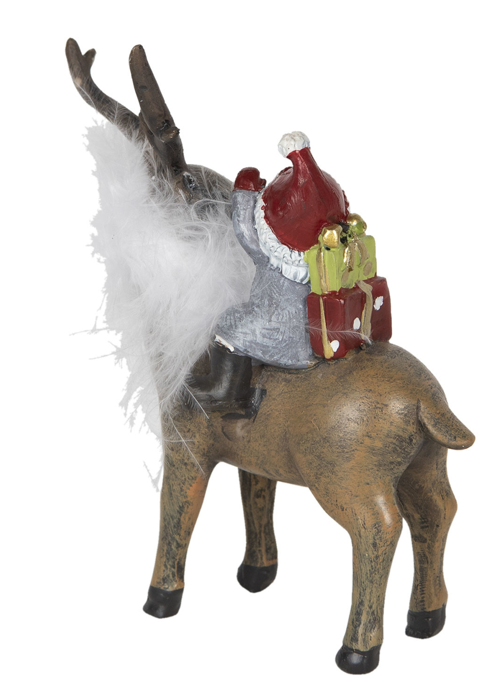 Clayre & Eef Père Noël avec cerf 12*5*13 cm 6PR2962