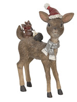 Clayre & Eef Decoratie hert 11*5*16 cm 6PR2963