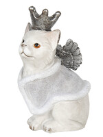 Clayre & Eef Decoratie kat met vleugels 17*15*28 cm 6PR2969