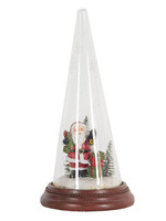 Clayre & Eef Cloche de verre avec décoration LED Ø 13*27 cm 6PR2991