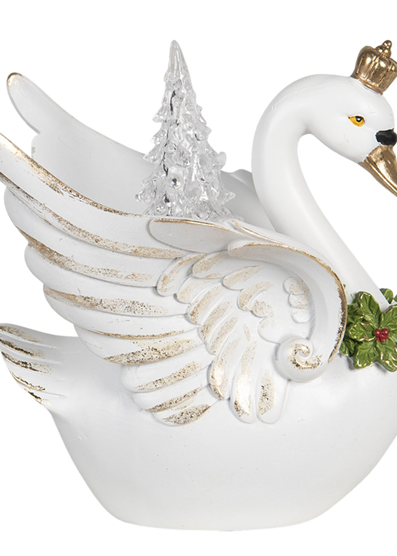 Clayre & Eef Décoration cygne 17*15*19 cm 6PR3001