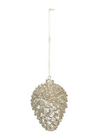 Clayre & Eef Decoratie hanger dennenappel Ø 5*7 cm 6PR3019