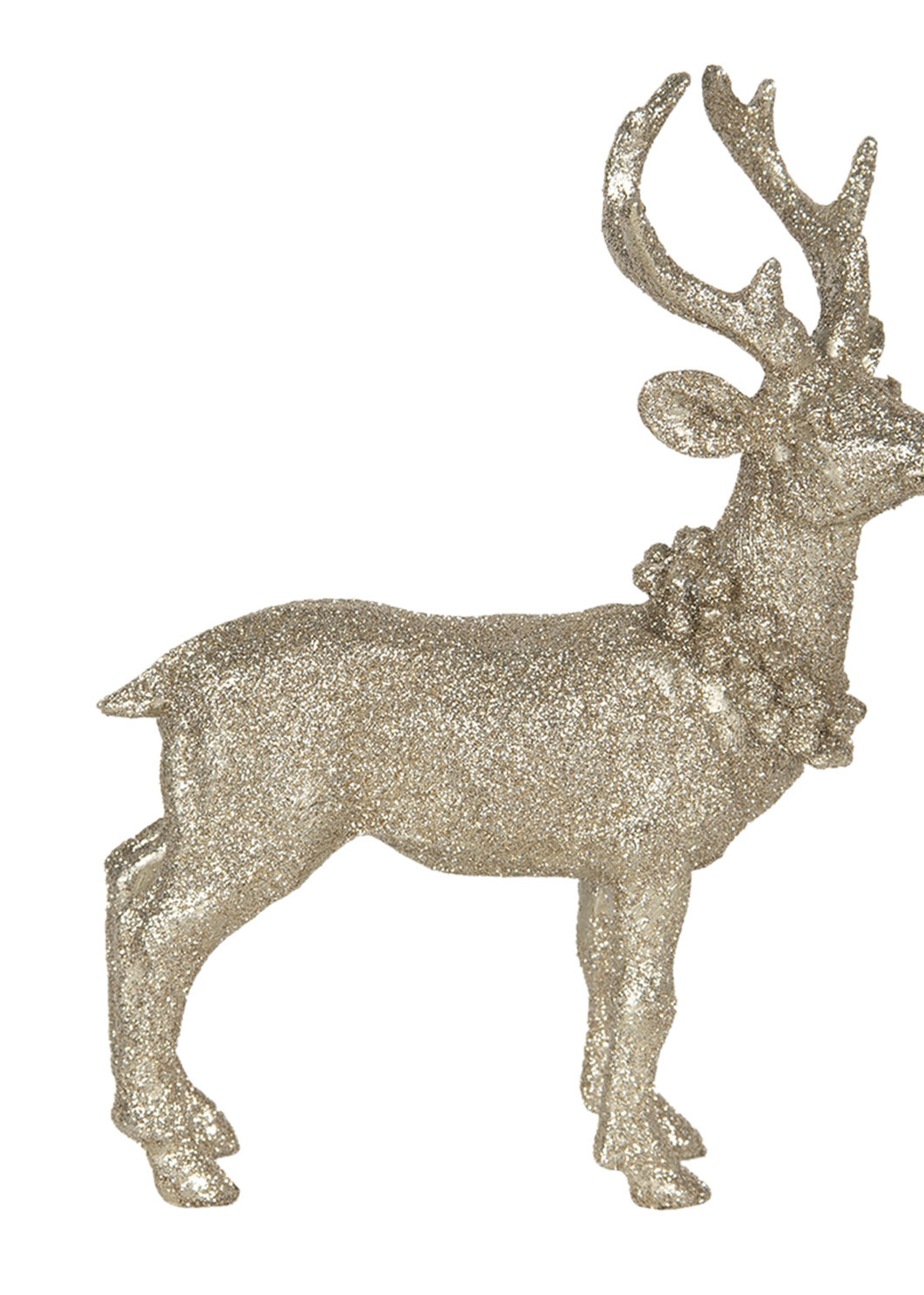 Clayre & Eef Decoratie hert 16*6*21 cm 6PR3027