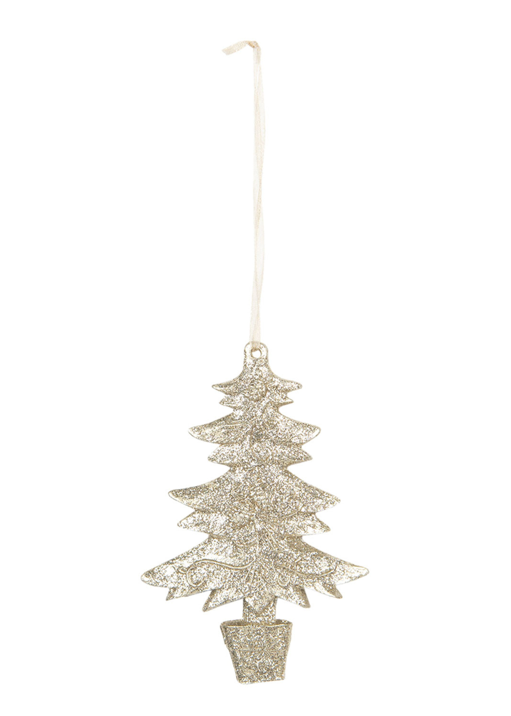 Clayre & Eef Arbre de Noël pendentif 7*1*11 cm 6PR3030