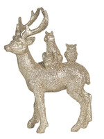 Clayre & Eef Décoration cerf 14*4*19 cm 6PR3035