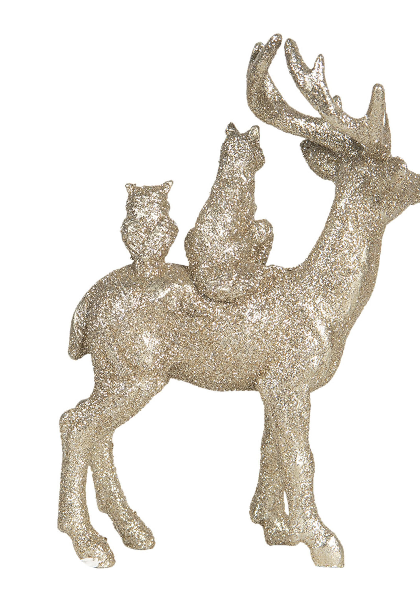 Clayre & Eef Decoratie hert 14*4*19 cm 6PR3035