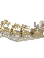 Clayre & Eef Décoration Père Noël dans traîneau 36*6*15 cm 6PR3040