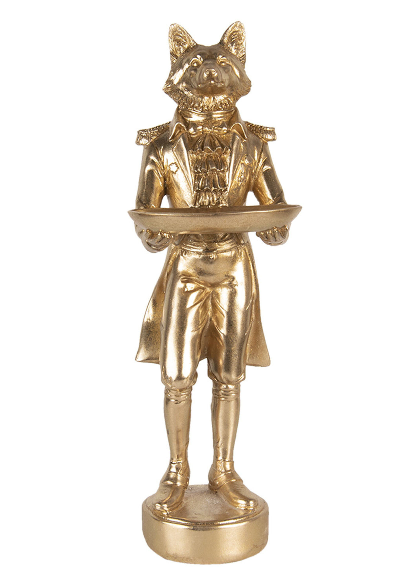 Clayre & Eef Décoration renard 19*14*44 cm 6PR3074GO