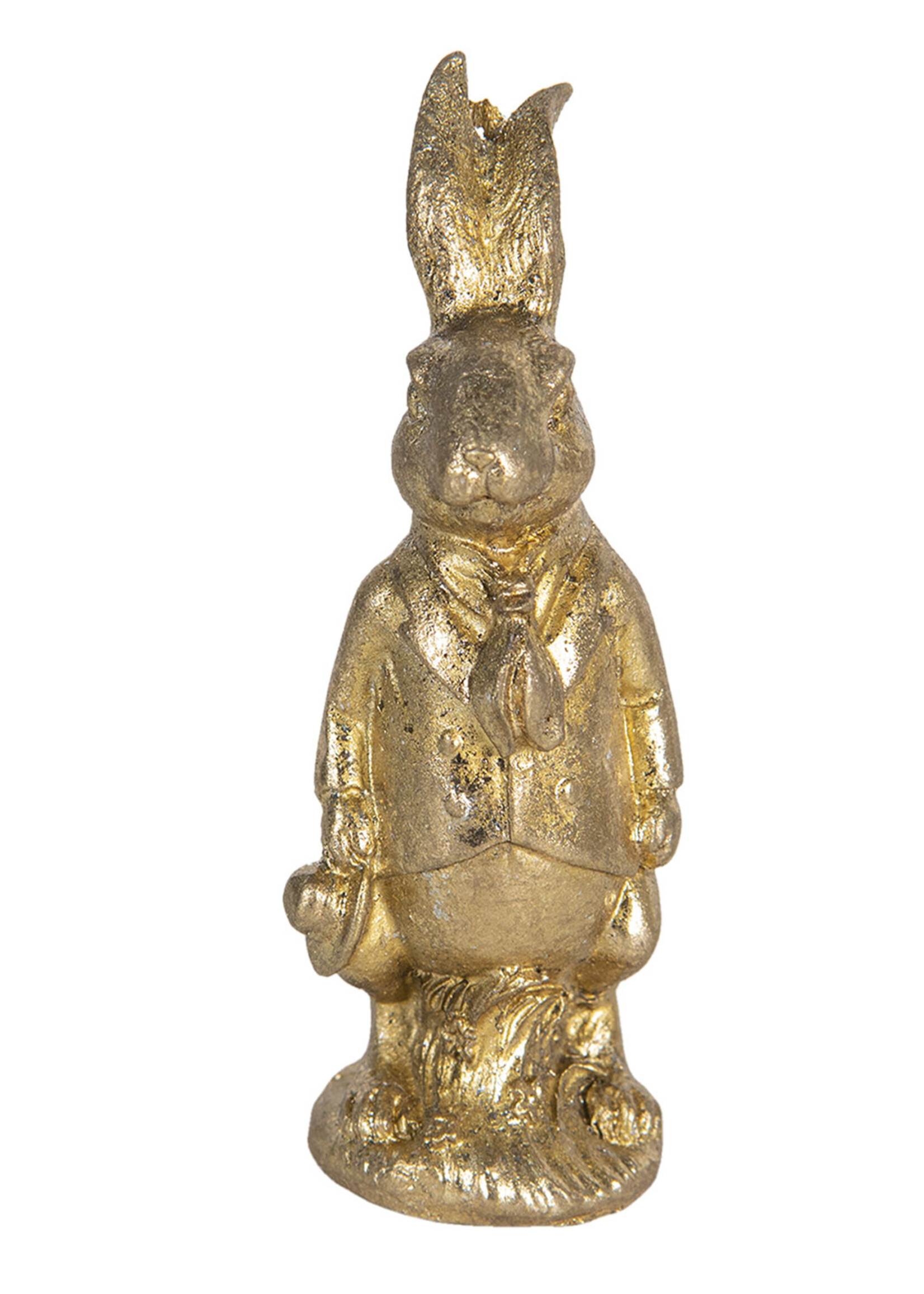 Clayre & Eef Decoratie konijn 4*4*11 cm 6PR3076GO