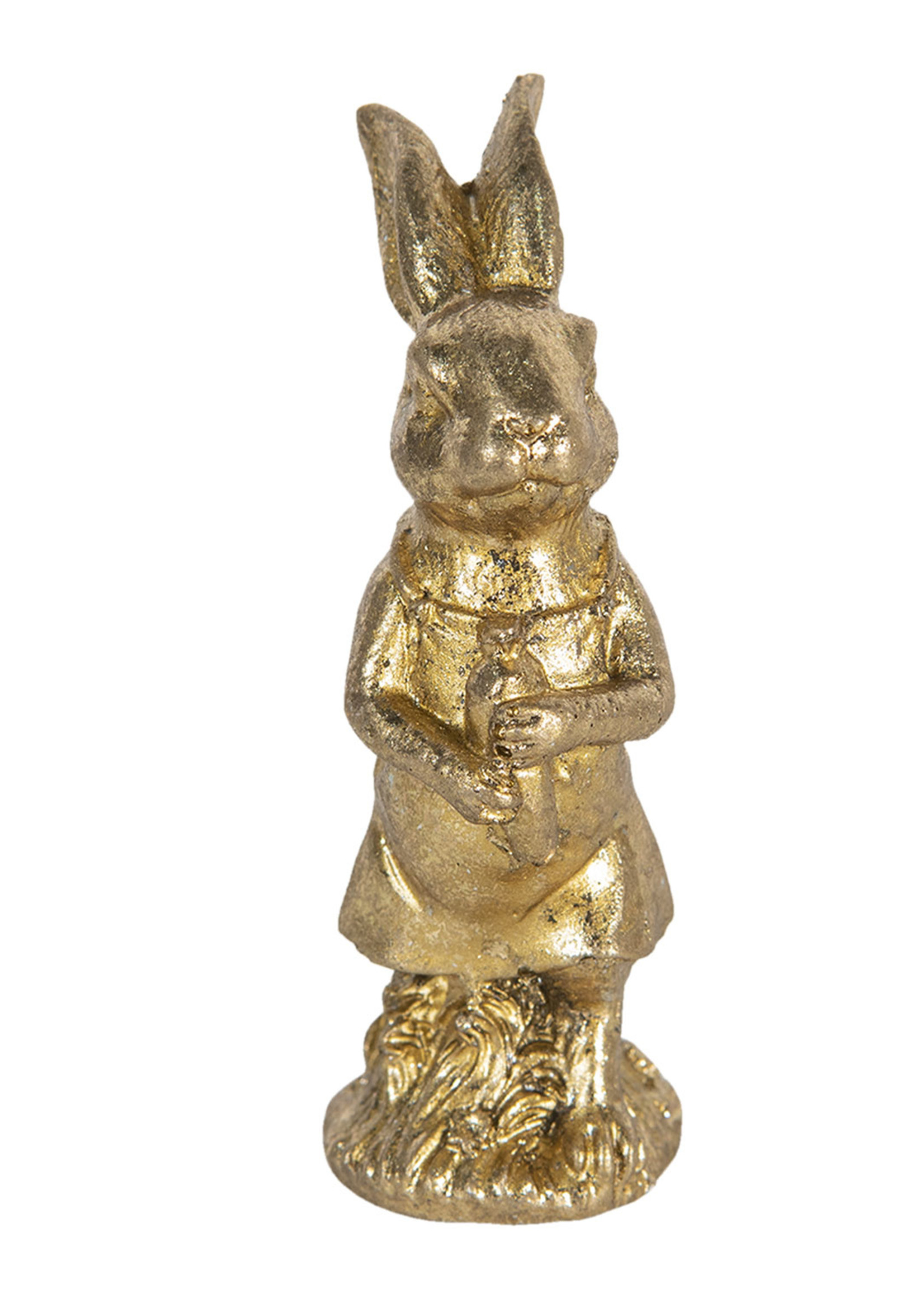 Clayre & Eef Decoratie konijn 4*4*11 cm 6PR3077GO