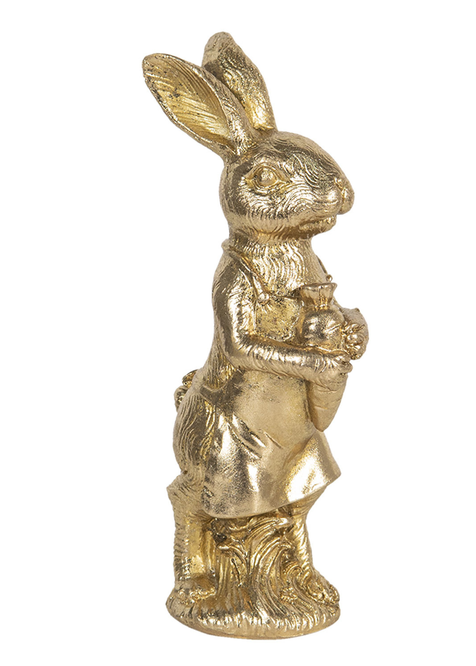 Clayre & Eef Décoration lapin 9*8*23 cm 6PR3087GO