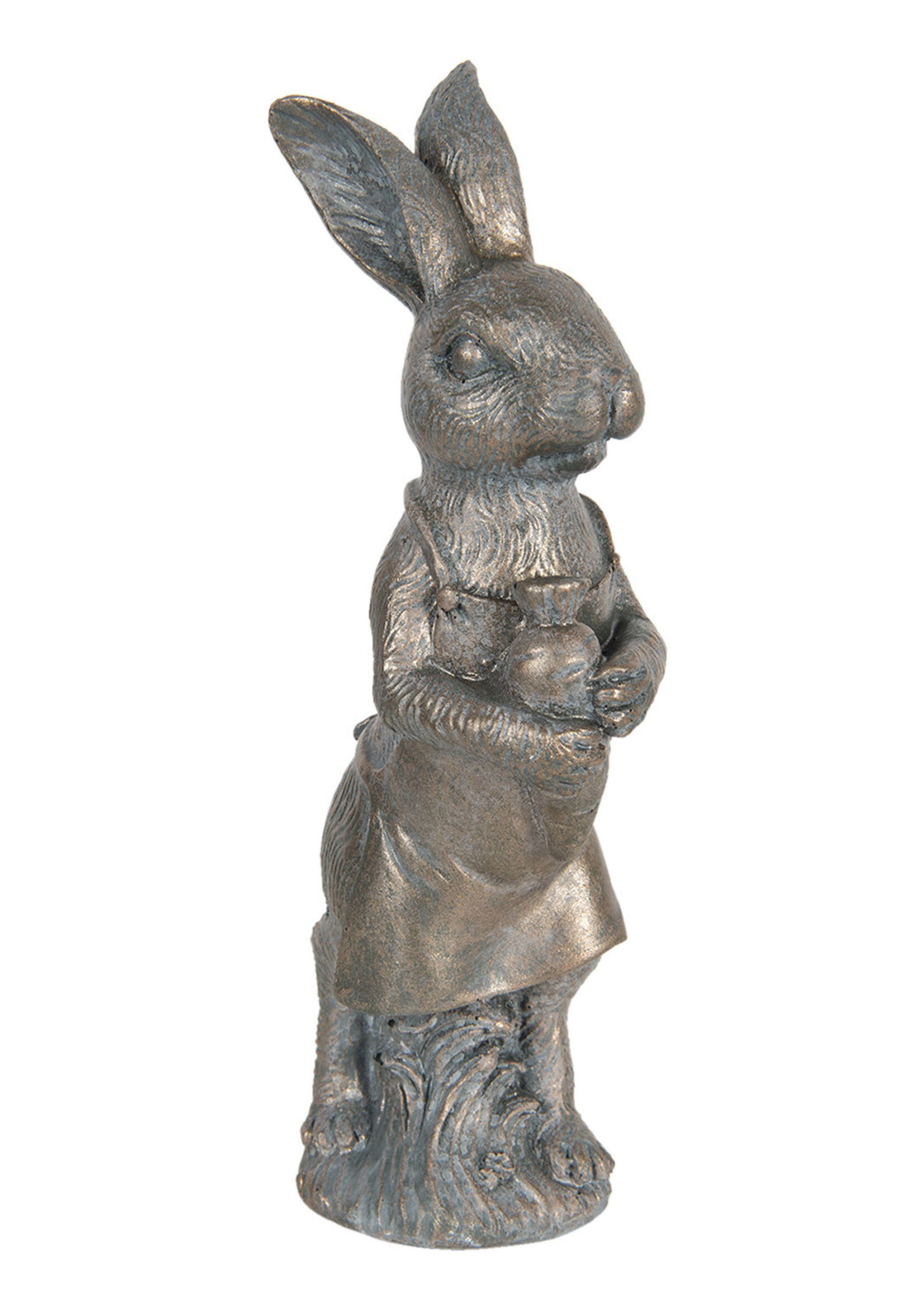 Clayre & Eef Decoratie konijn 10*6*21 cm 6PR3088CH