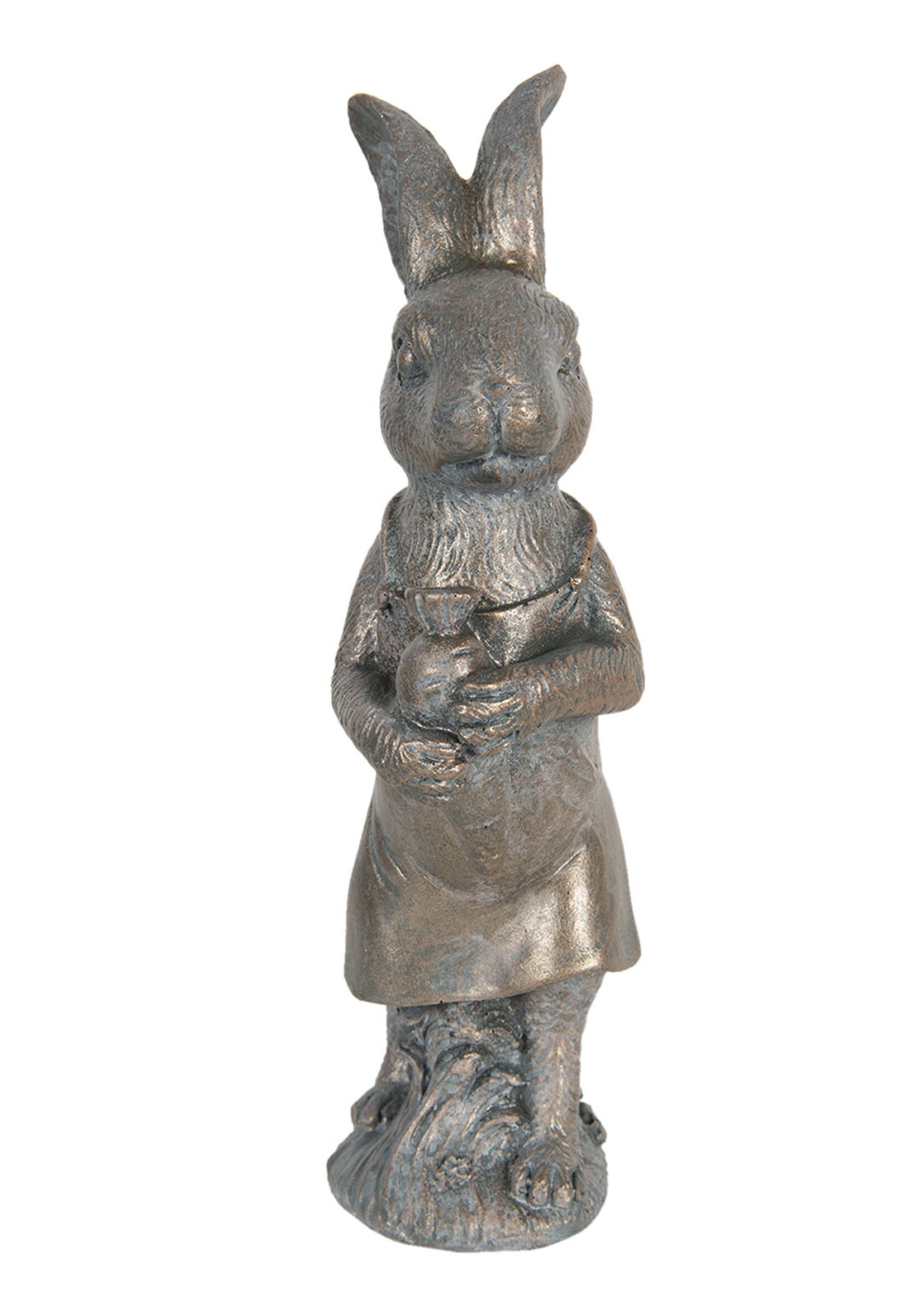 Clayre & Eef Décoration lapin 10*6*21 cm 6PR3088CH