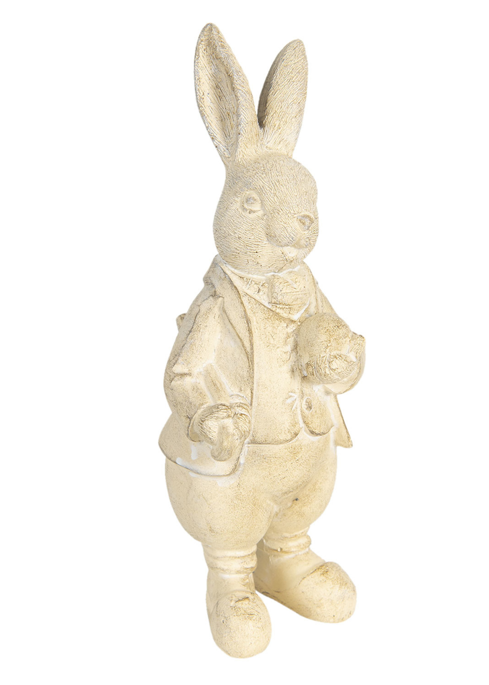 Clayre & Eef Décoration lapin 12*11*22 cm 6PR3094W