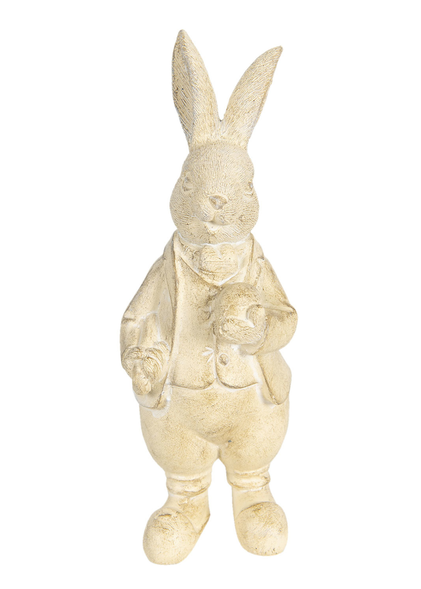Clayre & Eef Décoration lapin 12*11*22 cm 6PR3094W