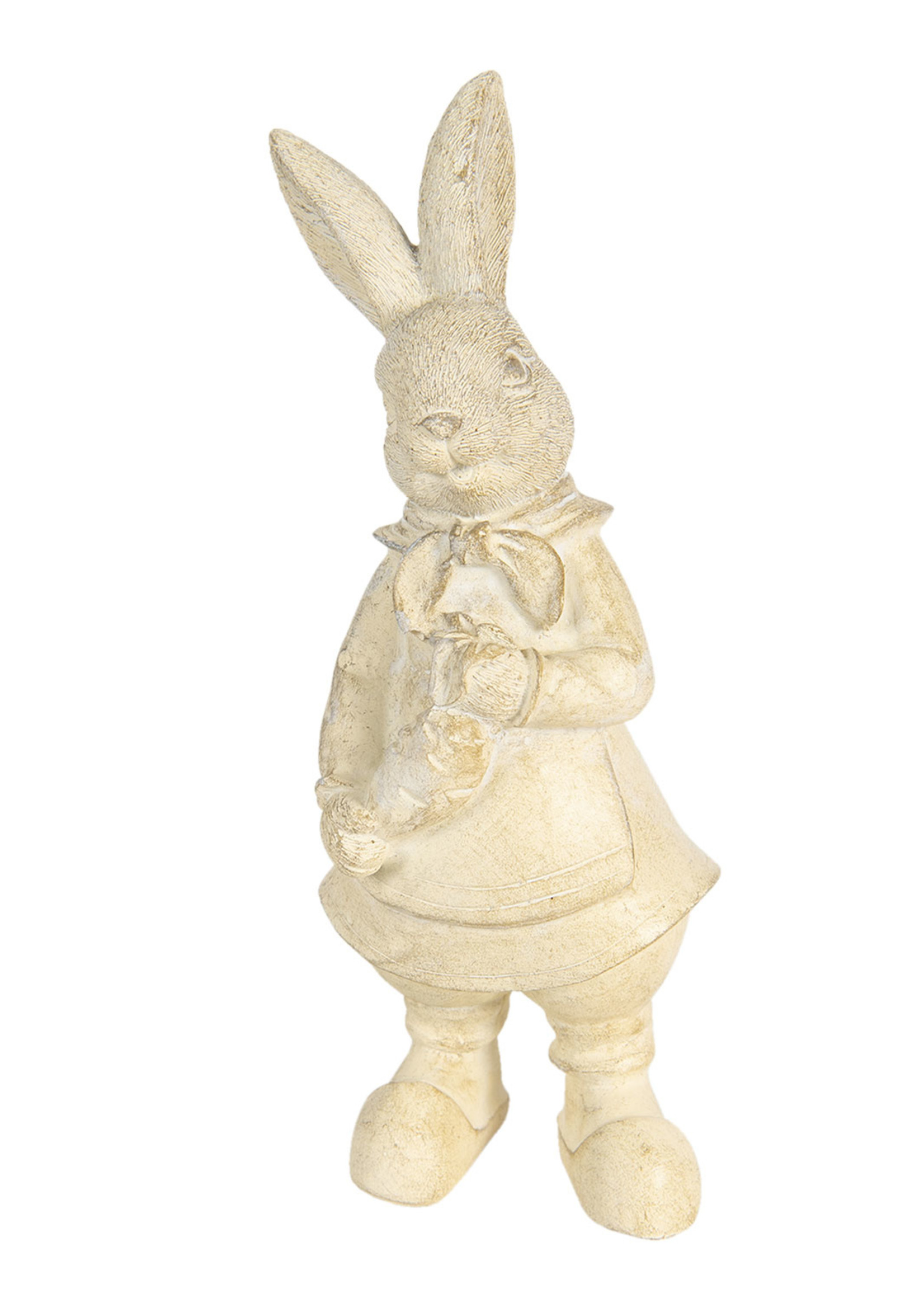 Clayre & Eef Decoratie konijn 12*11*22 cm 6PR3095W