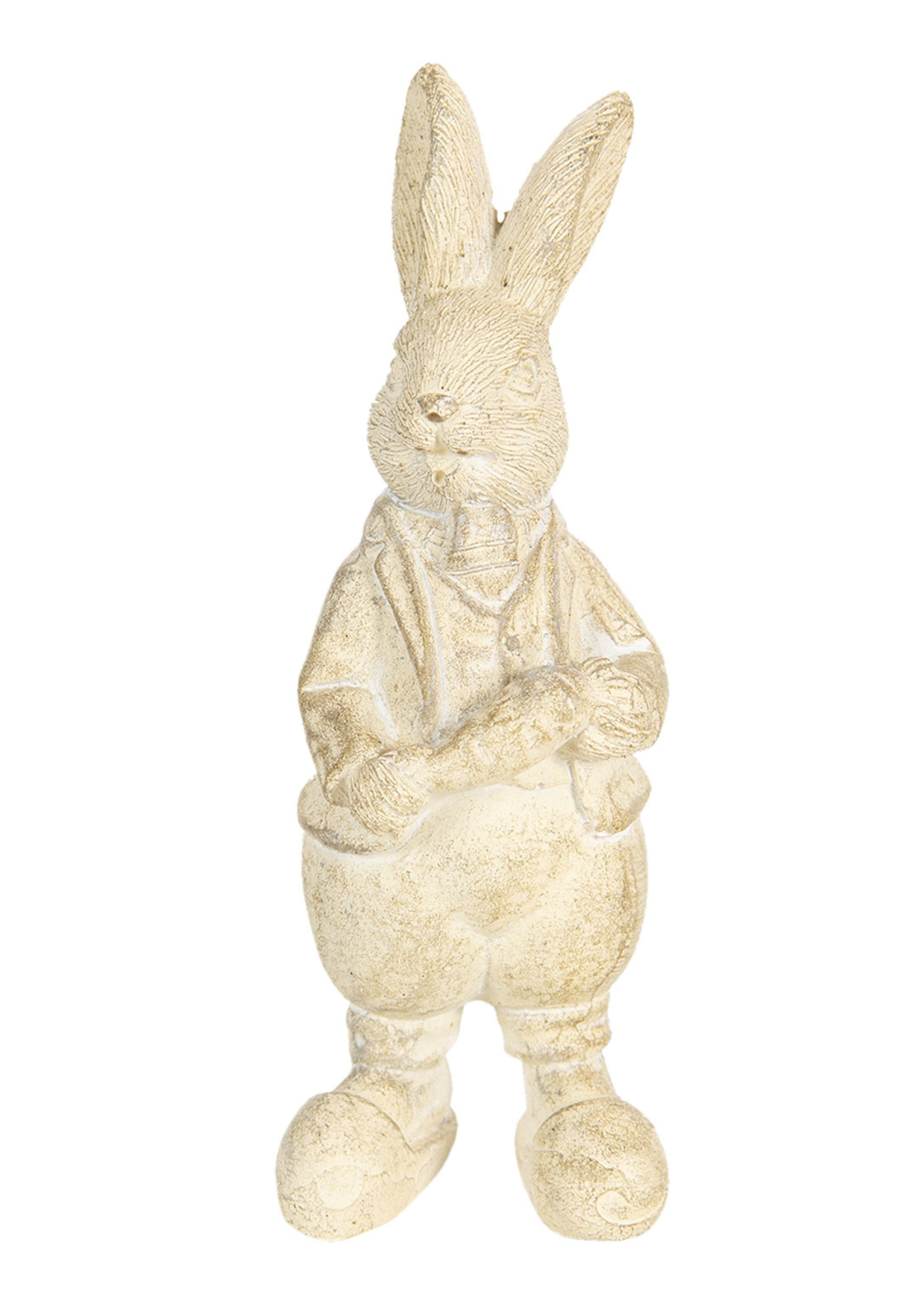 Clayre & Eef Decoratie konijn 6*6*13 cm 6PR3096W