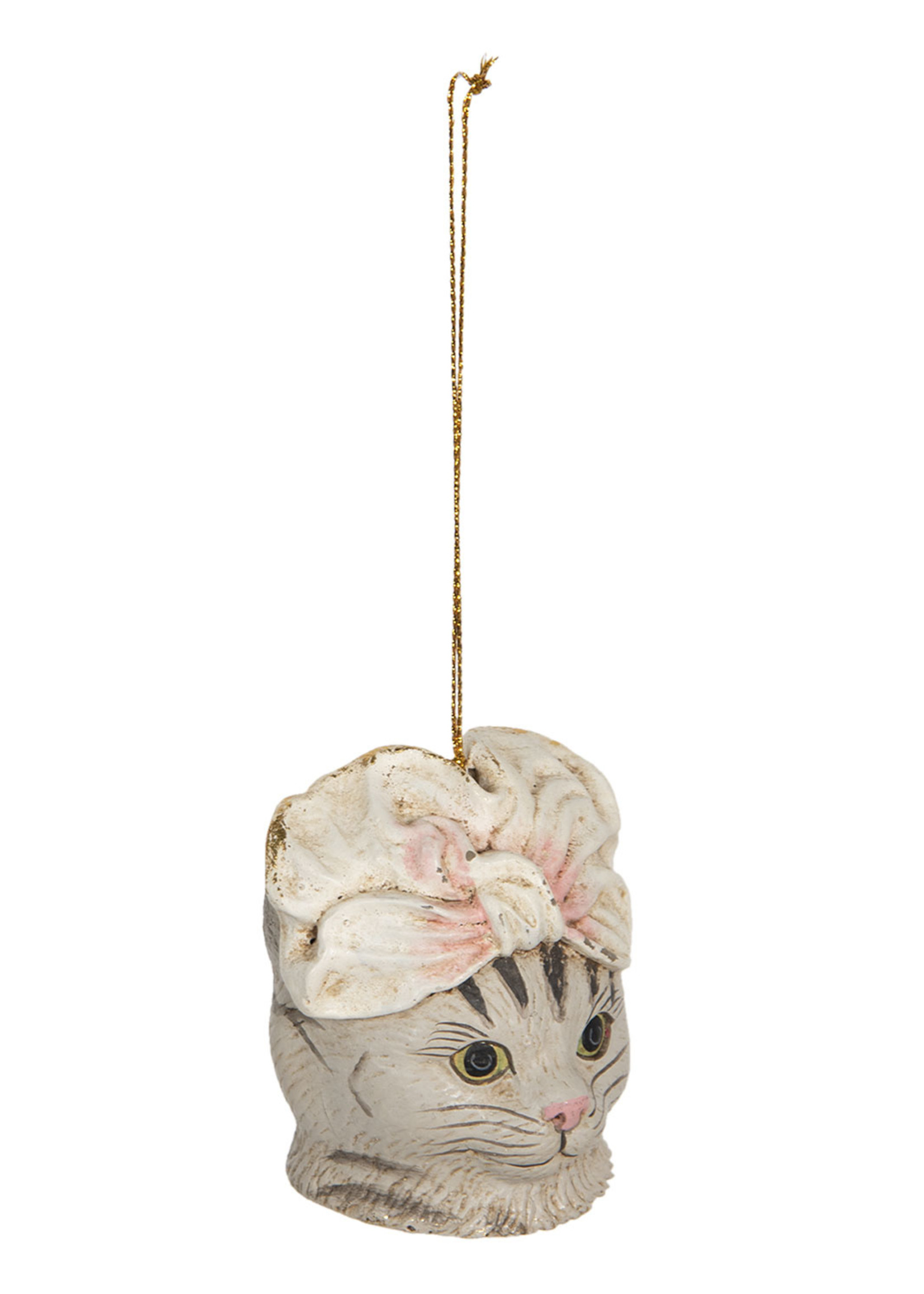 Clayre & Eef Décoration chat pendentif 6*6*7 cm 6PR3103