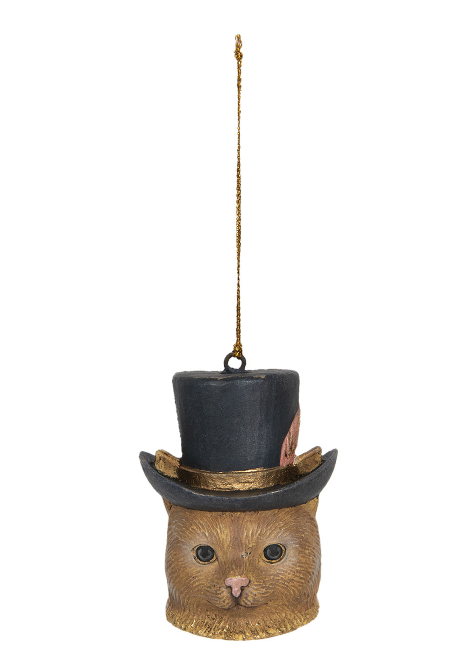 Clayre & Eef Decoratie hanger kat 6*6*8 cm 6PR3104