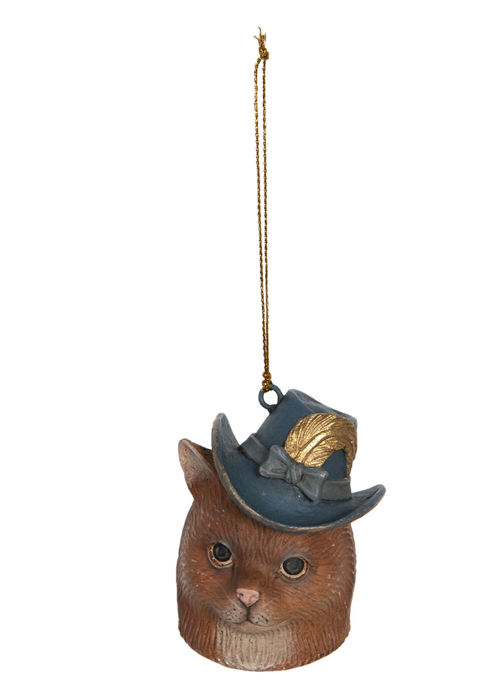 Clayre & Eef Décoration chat pendentif 6*6*7 cm 6PR3105