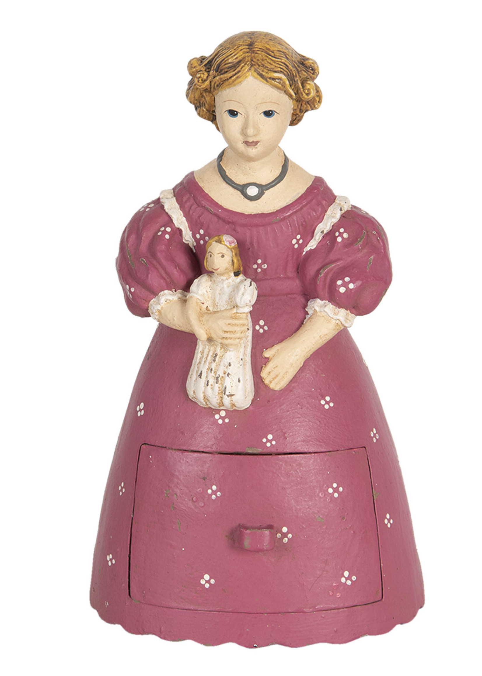 Clayre & Eef Decoratie vrouw met mini lade 12*11*20 cm 6PR3106