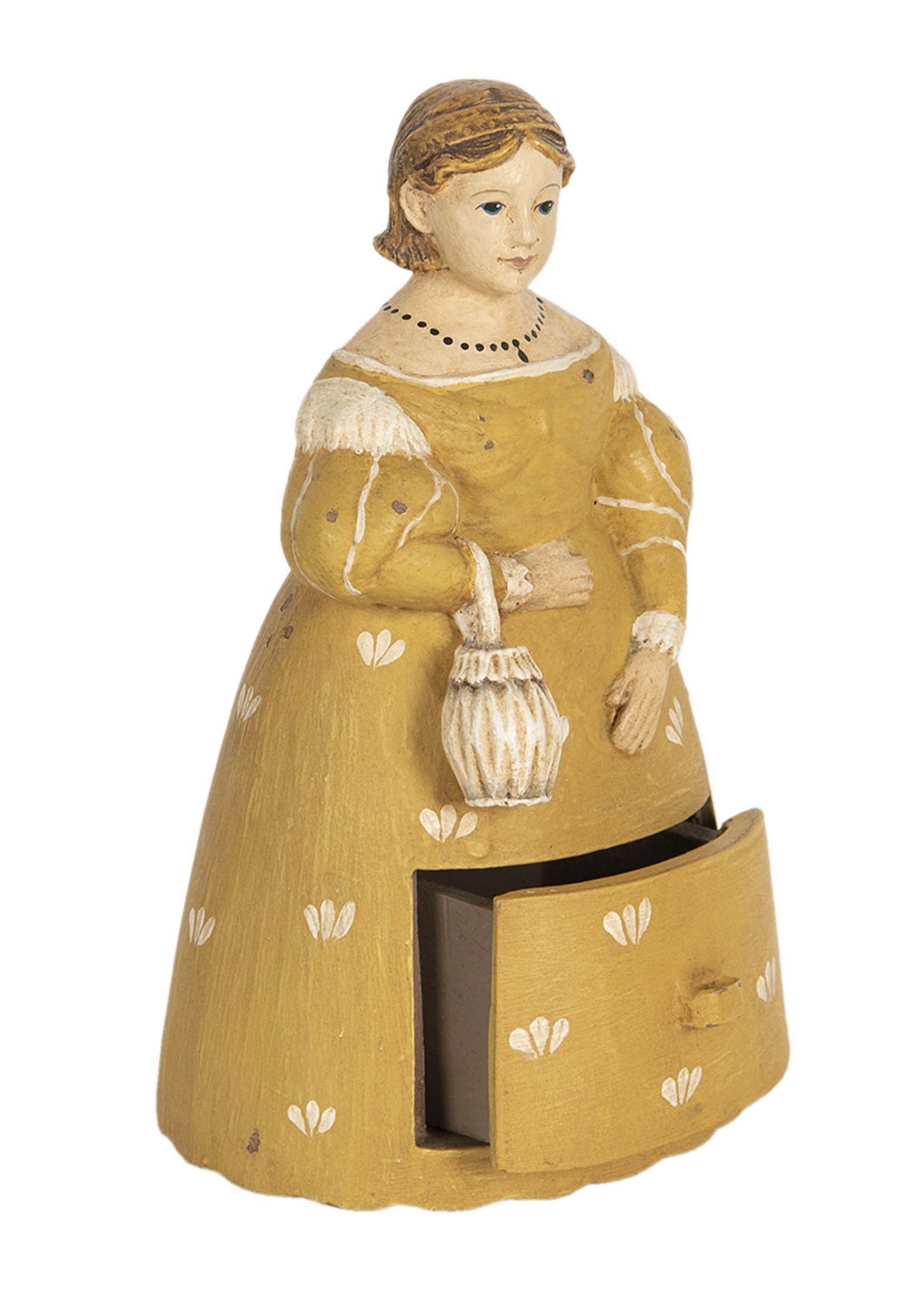 Clayre & Eef Decoratie vrouw met mini lade  13*11*20 cm 6PR3107