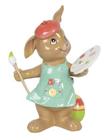 Clayre & Eef Décoration lapin 16*10*21 cm 6PR3135