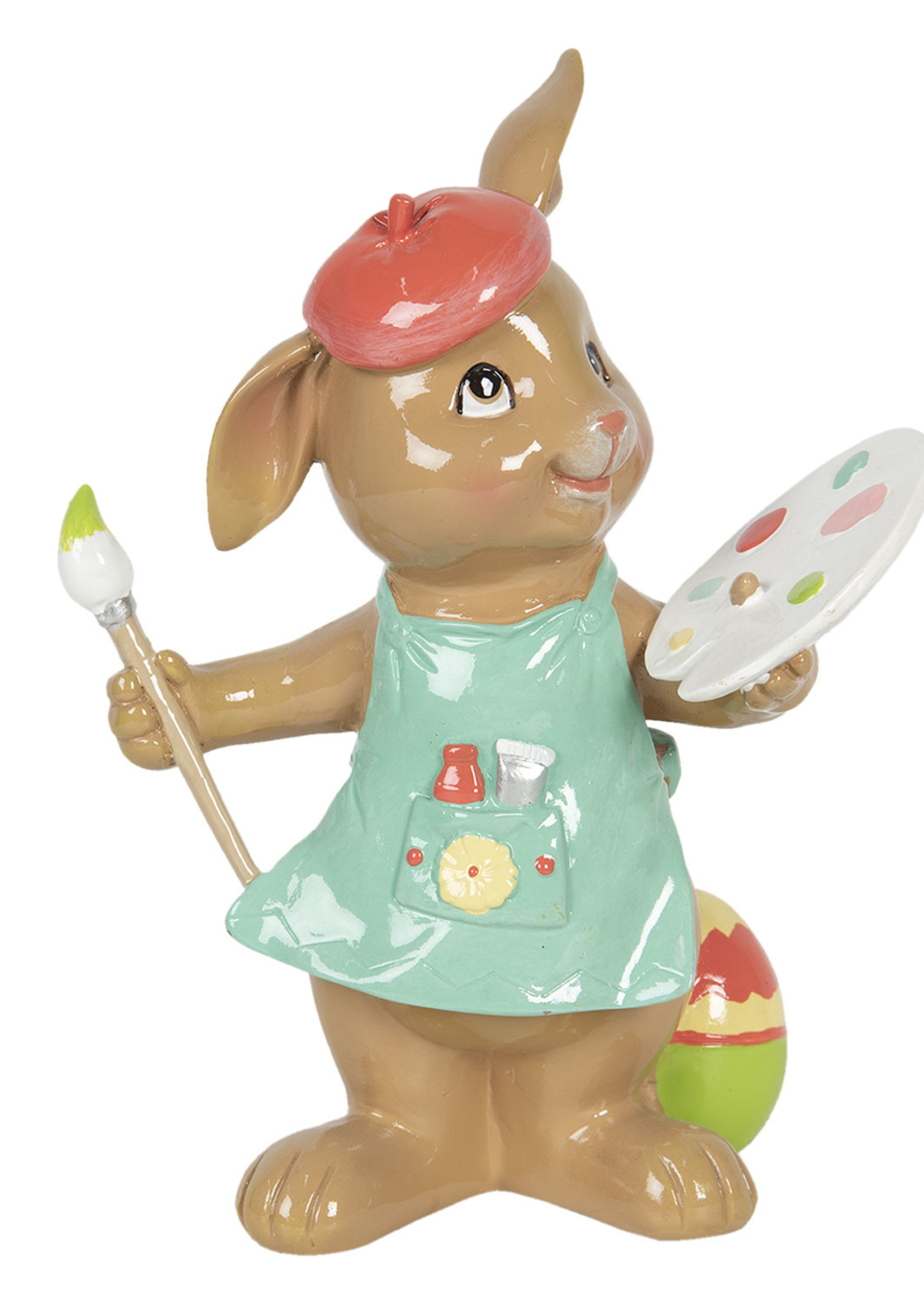 Clayre & Eef Décoration lapin 16*10*21 cm 6PR3135