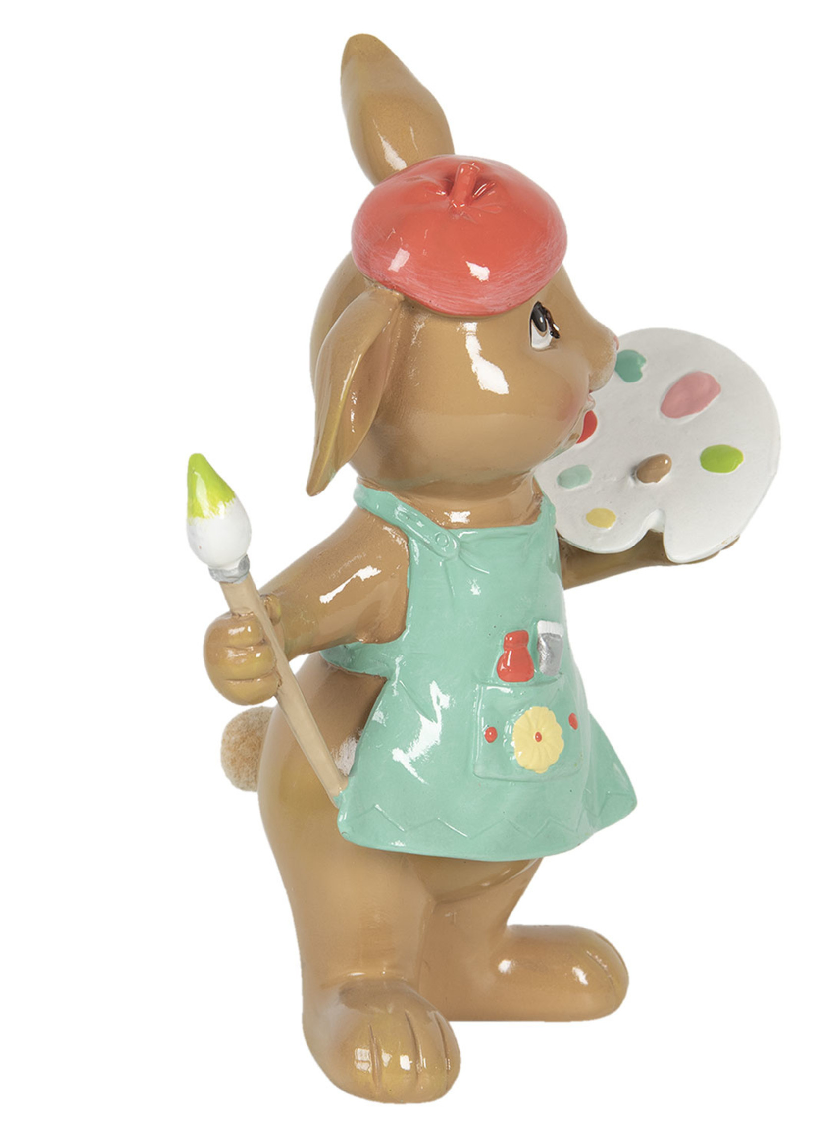 Clayre & Eef Décoration lapin 16*10*21 cm 6PR3135