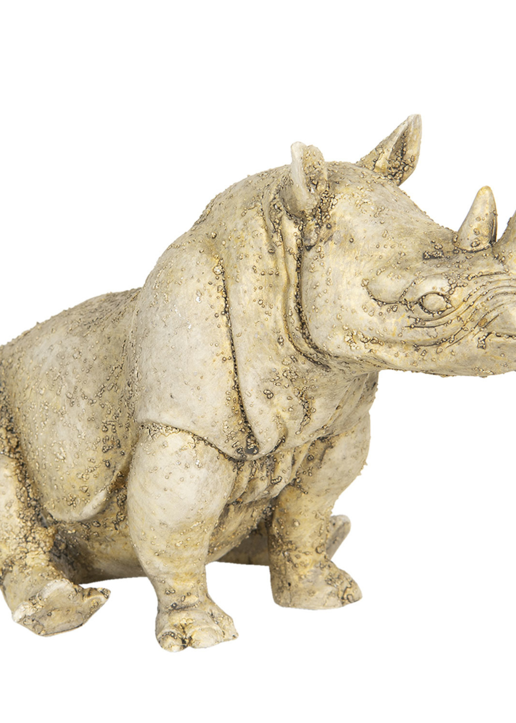 Clayre & Eef Decoratie neushoorn 27*15*17 cm 6PR3199