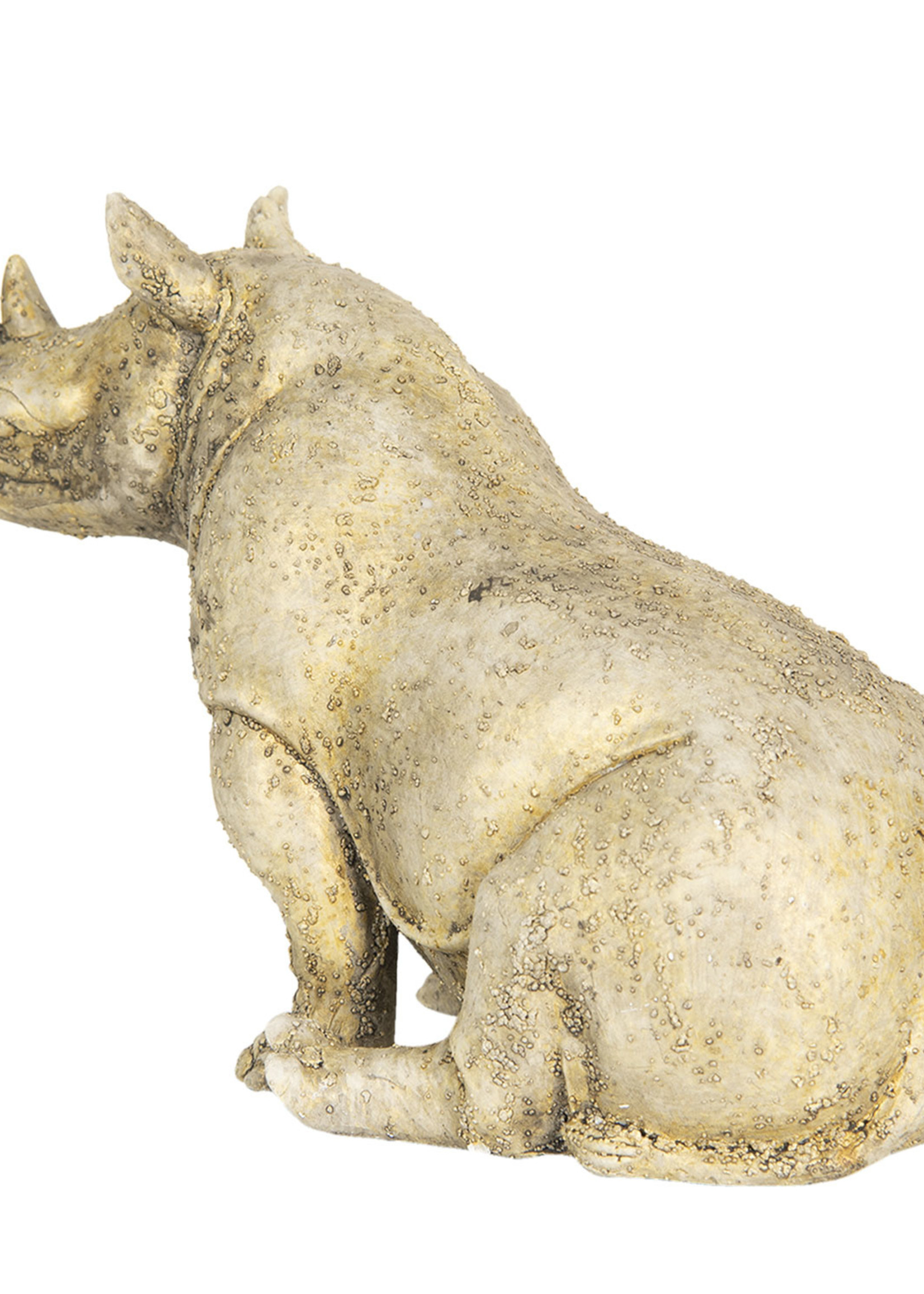 Clayre & Eef Décoration rhinocéros 27*15*17 cm 6PR3199