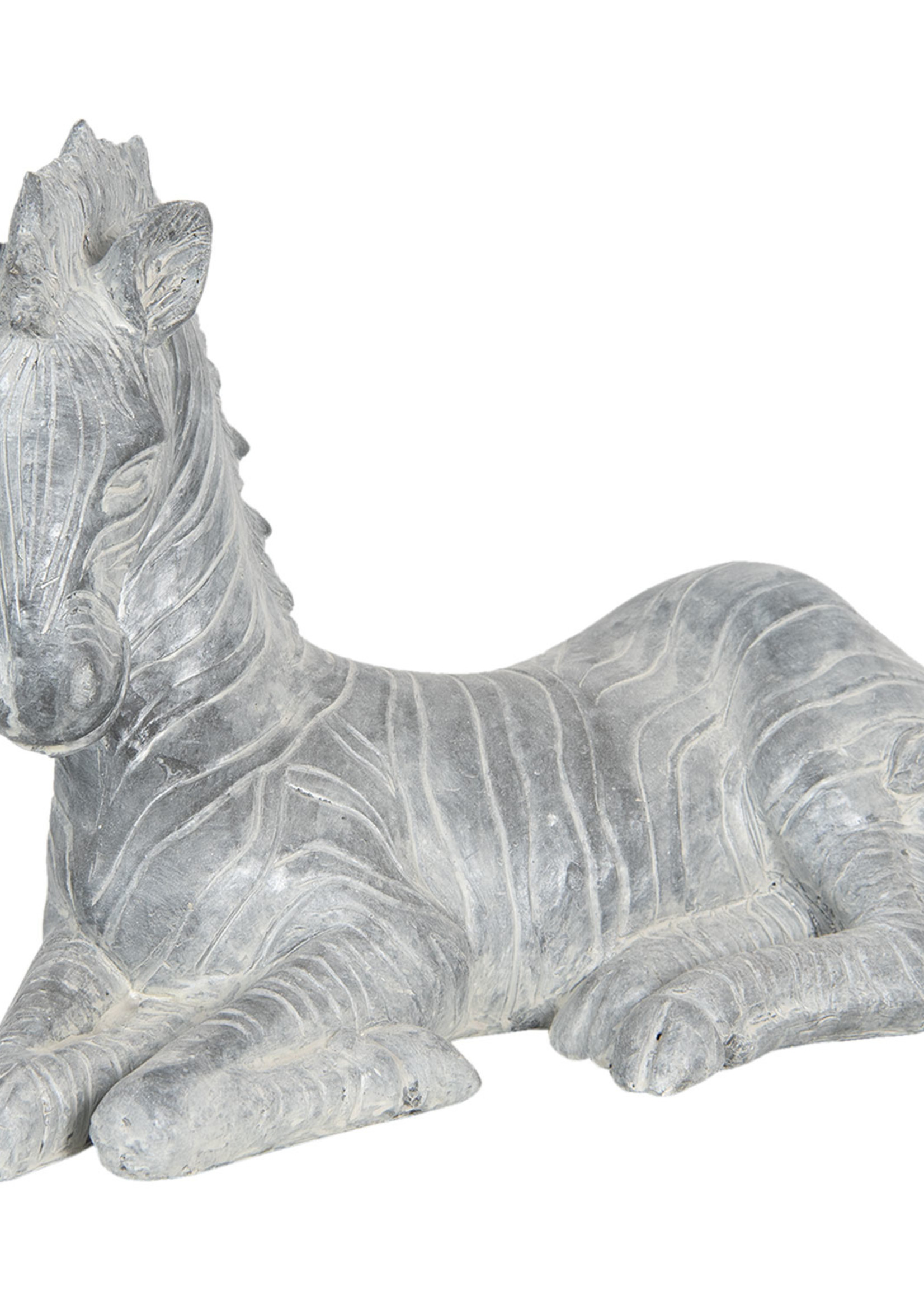 Clayre & Eef Décoration zèbre 35*17*24 cm 6PR3203