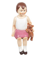 Clayre & Eef Decoratie meisje zittend 15*13*32 cm 6PR3217