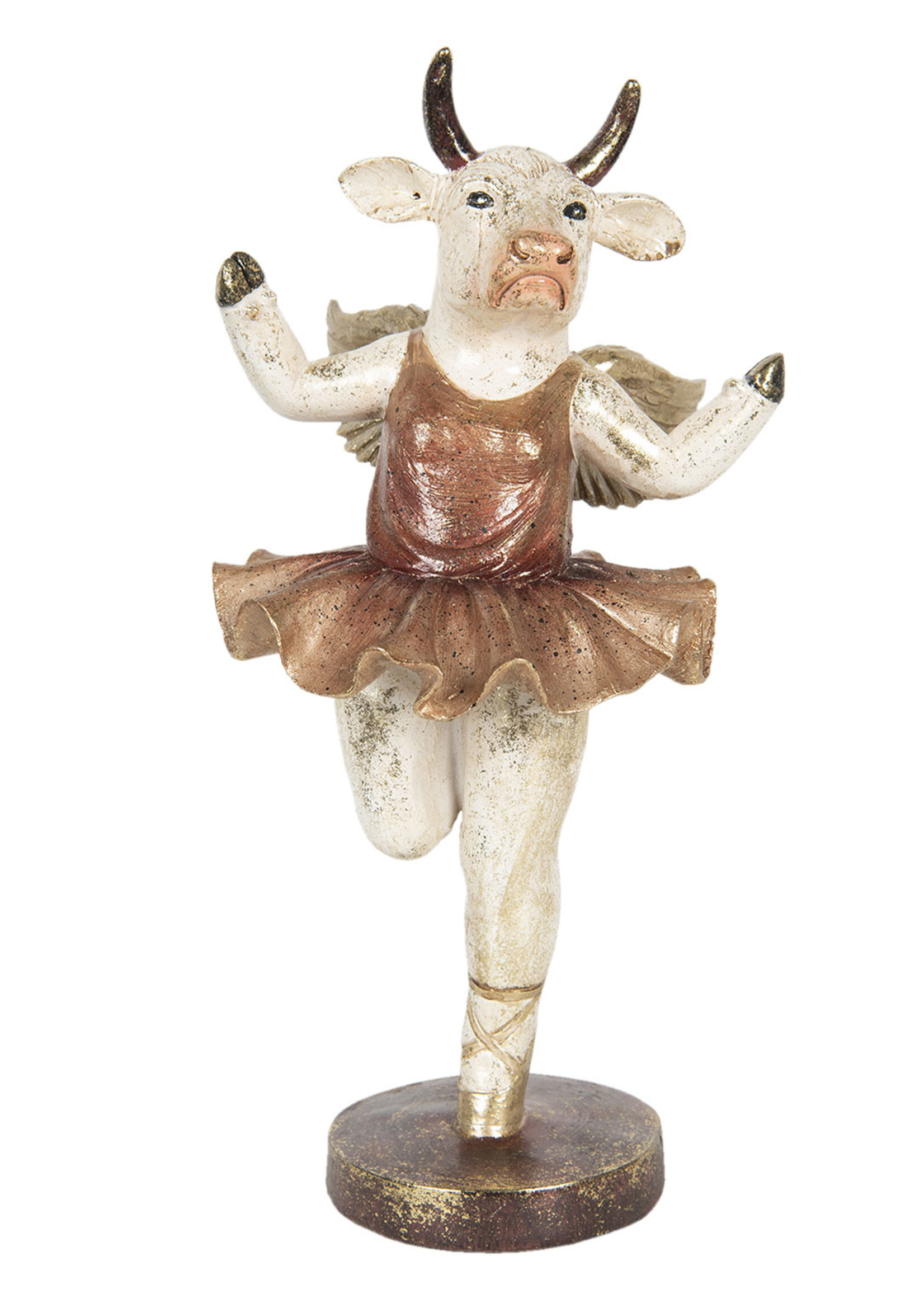 Clayre & Eef Decoratie dansende koe 17*16*34 cm 6PR3223