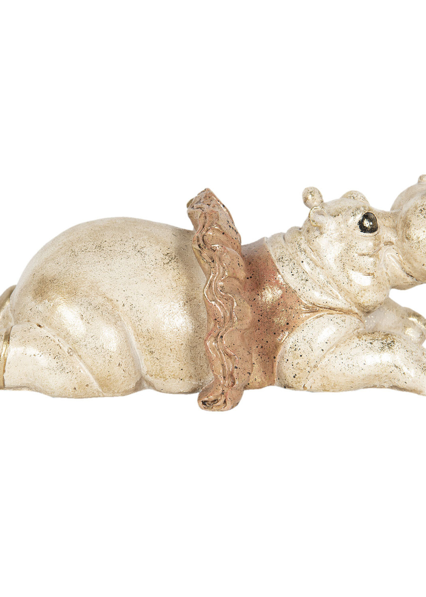 Clayre & Eef Décoration ballerine hippopotame 18*12*35 cm 6PR3224